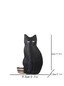 Bolsa creativa mini con diseño de gato negro PU - Negro - Ver 5