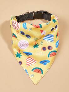 1pc Cartoon Graphic Pet Bandana - Multicolor - View 2