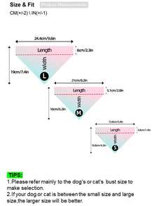 1pc Cartoon Graphic Pet Bandana - Multicolor - View 3