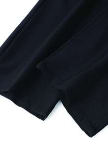 男士抽绳腰拉链裤，秋季 - 黑色 - 查看 5