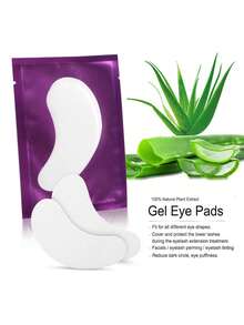 50 對紫色眼貼睫毛延長假睫毛貼紙睫毛延長用品貼片用於建構眼瞼貼紙 - 紫色 - 查看 2