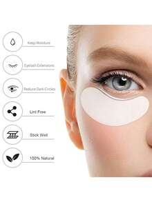 50 對紫色眼貼睫毛延長假睫毛貼紙睫毛延長用品貼片用於建構眼瞼貼紙 - 紫色 - 查看 3