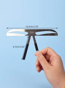 Quy tắc xăm lông mày, 1 thước đo cân bằng thép không gỉ mở rộng hình dạng stencil Vị trí tỷ lệ thước đo cho người mới bắt đầu Công cụ đo lông mày - Bạc - Xem 6