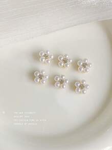 美甲装饰 3D 珍珠、圆形、尖头水钻、金属水钻、凤凰、心形、朋克 DIY 设计，适合家庭、户外、女性、女孩、母亲、姐妹、妻子、婚礼、美甲沙龙、美容院、情人节指甲饰指甲宝石美甲用品指甲 - 彩色 - 查看 4