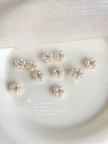 美甲装饰 3D 珍珠、圆形、尖头水钻、金属水钻、凤凰、心形、朋克 DIY 设计，适合家庭、户外、女性、女孩、母亲、姐妹、妻子、婚礼、美甲沙龙、美容院、情人节指甲饰指甲宝石美甲用品指甲 - 彩色 - 查看 5