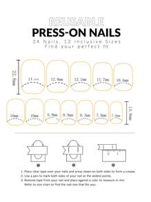 Elevate Your Style With 24pcs Short Square Leaf Pattern Full Cover Fake Nail Kit - Multicolor - View 5