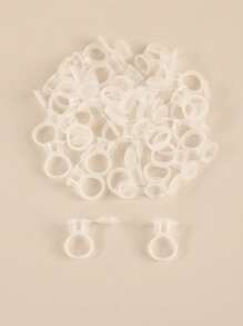 30pcs/Bag Tattoo Ink Ring Cups Tattoo Supplies Disposable Permanent Makeup Eyebrow Lip Tool Accessories Microblading Pigment Cup Cap - White - View 3