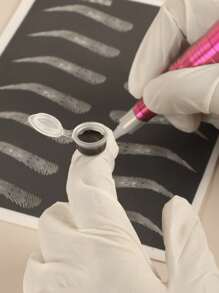 30pcs/Bag Tattoo Ink Ring Cups Tattoo Supplies Disposable Permanent Makeup Eyebrow Lip Tool Accessories Microblading Pigment Cup Cap - White - View 5