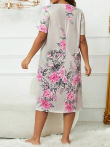 Đầm mặc nhà Kích Thước Lớn Hoa - Nhiều màu - Xem 2