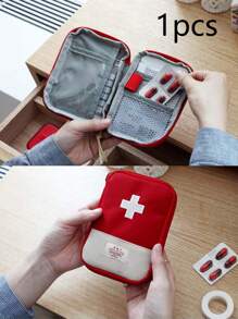 大容量便携式急救包，药品及化妆品收纳袋，旅行急救包，创伤急救包，适合旅行和居家使用 - 紅色 - 查看 2