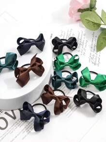 40入組女孩蝴蝶結裝飾髮圈適用於頭髮裝飾用品 - 彩色 - 查看 4