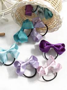 40入組女孩蝴蝶結裝飾髮圈適用於頭髮裝飾用品 - 彩色 - 查看 6