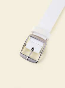 1pc Kids Rectangle Buckle Fashionable Belt For Daily Decoration