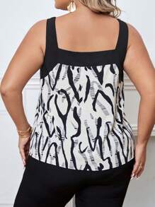 SHEIN Privé Plus Graphic Print Tank Top