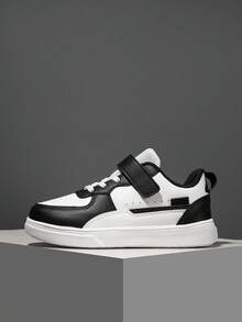 Giày trượt patin dây buộc móc khối màu cho bé trai ngoài trời - Đen và trắng - Xem 7