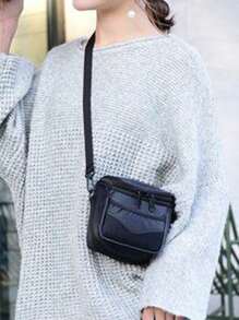 Paquete de cámara digital micro de una sola unidad, paquete fotográfico impermeable con objetivo de telefoto, bolso para cámara, estuche de cámara y accesorios de cámara para negocios, viajes, escuela, universidad y oficina - Negro - Ver 2