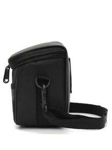 Paquete de cámara digital micro de una sola unidad, paquete fotográfico impermeable con objetivo de telefoto, bolso para cámara, estuche de cámara y accesorios de cámara para negocios, viajes, escuela, universidad y oficina - Negro - Ver 7