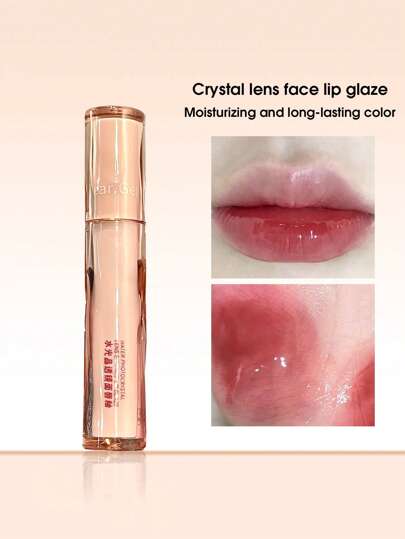 Brillo de labios Watery Mirror, lápiz labial líquido hidratante de larga duración, taza antiadherente, esmalte de labios brillante