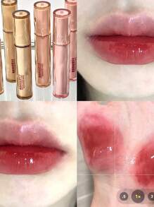 水感鏡面唇彩，持久保濕液體唇膏不黏杯光澤唇釉 - 408 Berry Red - 查看 2