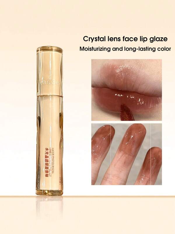 Brillo de labios Watery Mirror, lápiz labial líquido hidratante de larga duración, taza antiadherente, esmalte de labios brillante, lápiz labial líquido Y2K