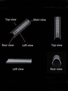 120pcs/Box Dual System Nails Forms Acrylic Extension False Nail Tips For UV Gel Building Mold Art Tool