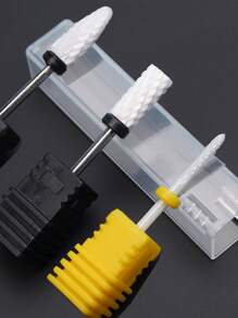 美甲拋光頭套件，3入組不銹鋼指甲鑽頭套裝