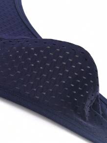 Jockstrap sexy de ropa interior para hombres con cinta de contraste sólida - Azul Marino - Ver 7