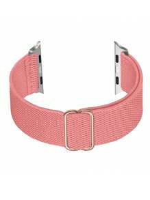 1 dây đeo đồng hồ thông minh thông minh đa năng có vòng vải đàn hồi - Màu Hồng Tươi - Xem 2