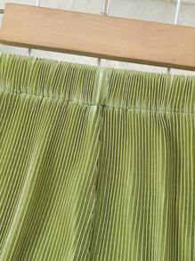 小女童木耳邊短褲 - 綠色 - 查看 4