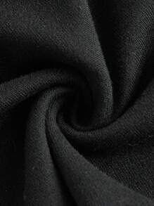 ROMWE Grunge Punk Áo nữ Hình học Giải trí - màu đen - Xem 4