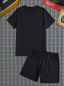 Manfinity Homme Bộ hai mảnh Nam - màu đen - Xem 2