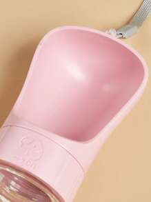 1入組透明便攜寵物旅行水壺適用於狗狗適用於戶外 - 粉色 - 查看 4