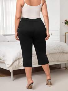SHEIN Privé Pantalones capri bajo con abertura