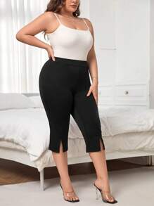 SHEIN Privé Pantalones capri bajo con abertura