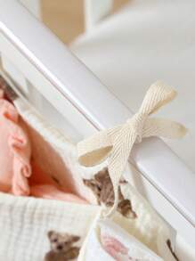 1 pieza Bolsa de almacenamiento colgante con patrón de oso carrito de bebé - Beis - Ver 6