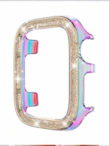 金屬亮絲個人電腦防水防碰撞保護殼適用於Apple Watch - 金色 - 查看 1