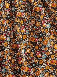 SHEIN Cô gái trẻ Kỳ nghỉ hè Váy chắp vá giản dị Một chiếc váy không tay có hoa nhỏ Ditsy - Nhiều màu - Xem 4