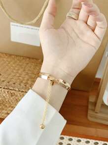 1 vòng đeo tay thiết kế dây đeo bằng thép không gỉ tương thích với Apple Watch - Hoa hồng vàng - Xem 2