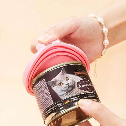 1pc Random Color Can Cover For Pet Can For Pet Food Fresh Keeping