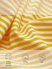 Cozy Pixies Bộ đồ Em bé Sọc - Màu vàng - Xem 5