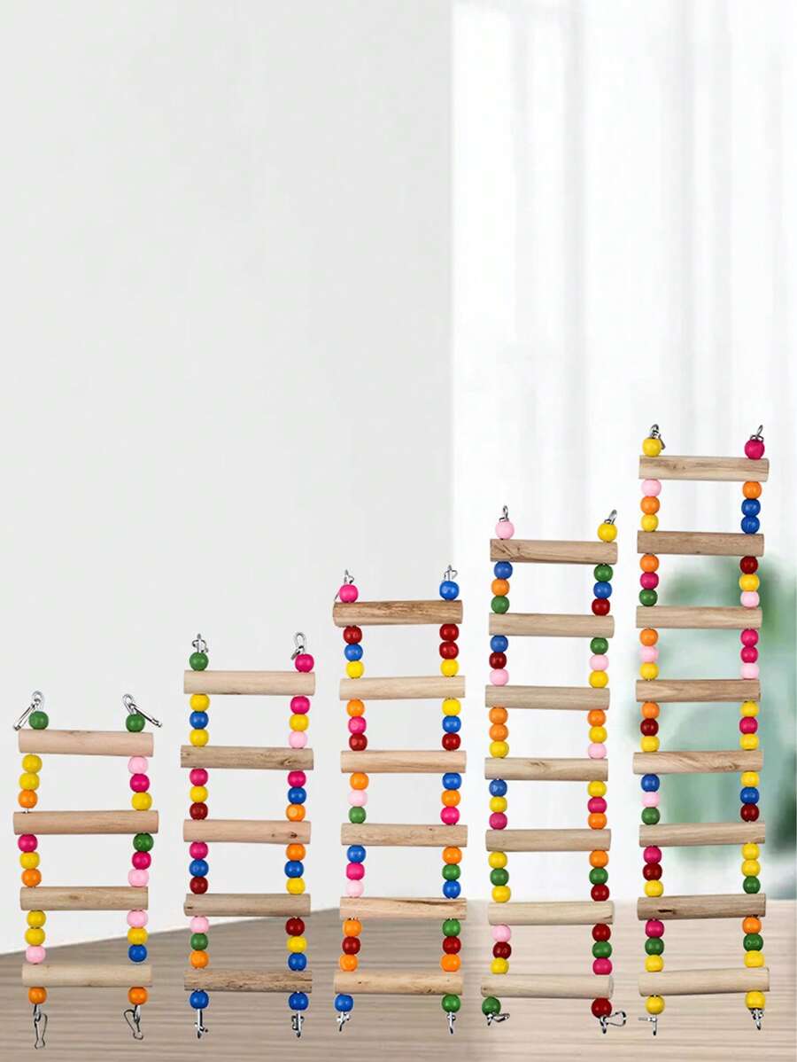 1pc Bead Design Bird Ladder Toy For Bird For Play - Multicolor - View 1