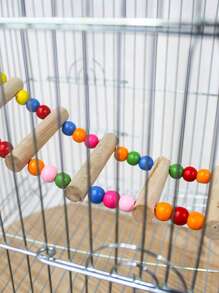 1pc Bead Design Bird Ladder Toy For Bird For Play - Multicolor - View 5