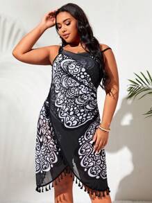 Swim Lushoire Cộng với kích thước bìa mép Trọn gói Loại bướm - Đen và trắng - Xem 6