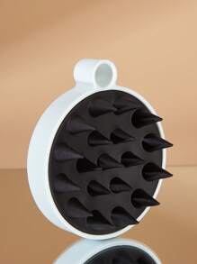 BASIC LIVING 1 件入頭皮按摩器洗髮刷洗滌器帶軟矽膠刷毛，乾濕兩用 - 彩色 - 查看 1