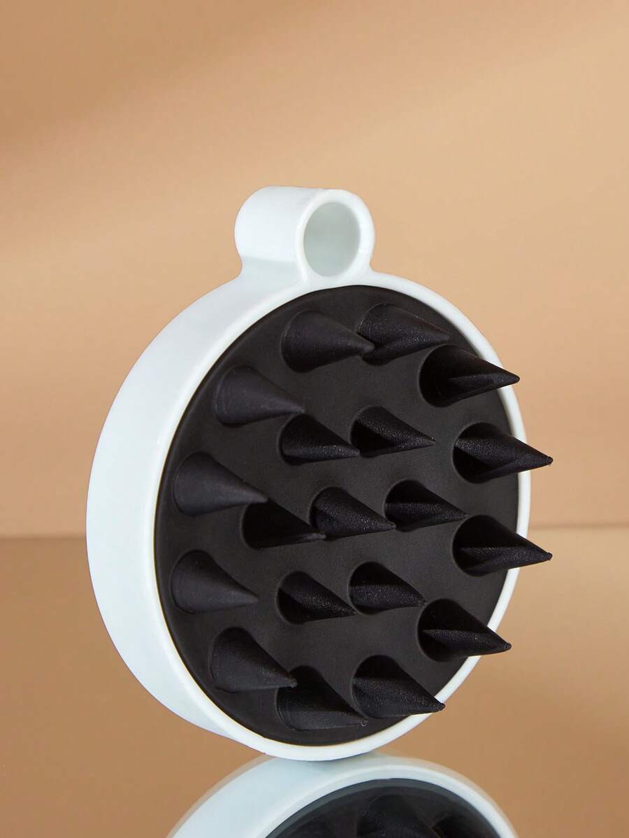 BASIC LIVING 1 件入頭皮按摩器洗髮刷洗滌器帶軟矽膠刷毛，乾濕兩用 - 彩色 - 查看 1