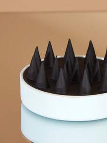 BASIC LIVING 1 件入頭皮按摩器洗髮刷洗滌器帶軟矽膠刷毛，乾濕兩用 - 彩色 - 查看 2