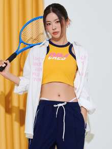 DAZY Áo sơ mi nữ Slogan Giải trí - trắng - Xem 6