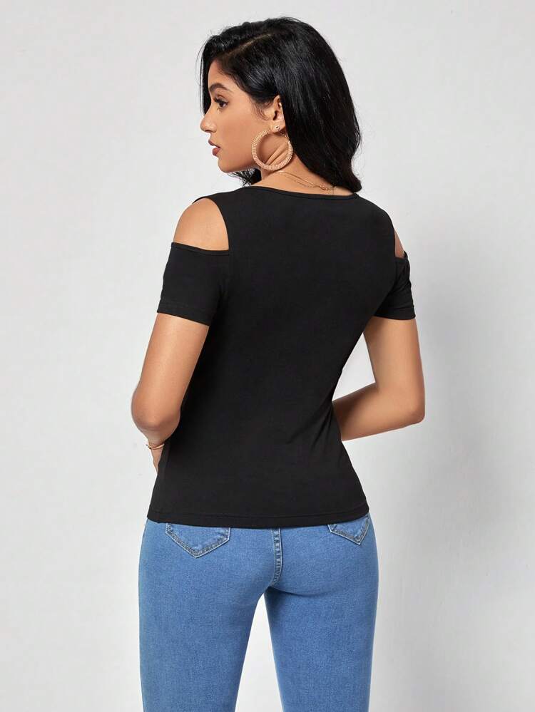 Solid Cold Shoulder Teesummer Outfits, Spring Outfit, Beach Outfit, Festival Outfits, Vacation Outfits, Office Outfits, Country Outfit Women / For Women Elegant Dress, Elegant Party Dress, Elegant Blouse, Casual Classy Casual Dress, Casual Blouse, Casual Sets, Casual Long Dresses Beach Dress, Beach Outfit, Vacation Dress, Summer Holiday Outfits Wedding Guest Dress, Bridesmaid Dress, Graduation Dress