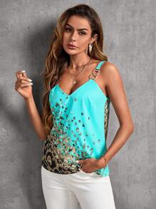 SHEIN LUNE Áo khoác và áo lót dành cho xe tăng nữ Nhẫn Đồ họa Giải trí - Nhiều màu - Xem 3