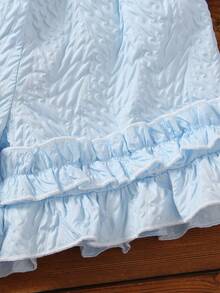 Toddler Girls Bow Front Ruffle Hem Top & Shorts Set - Baby Blue - View 4